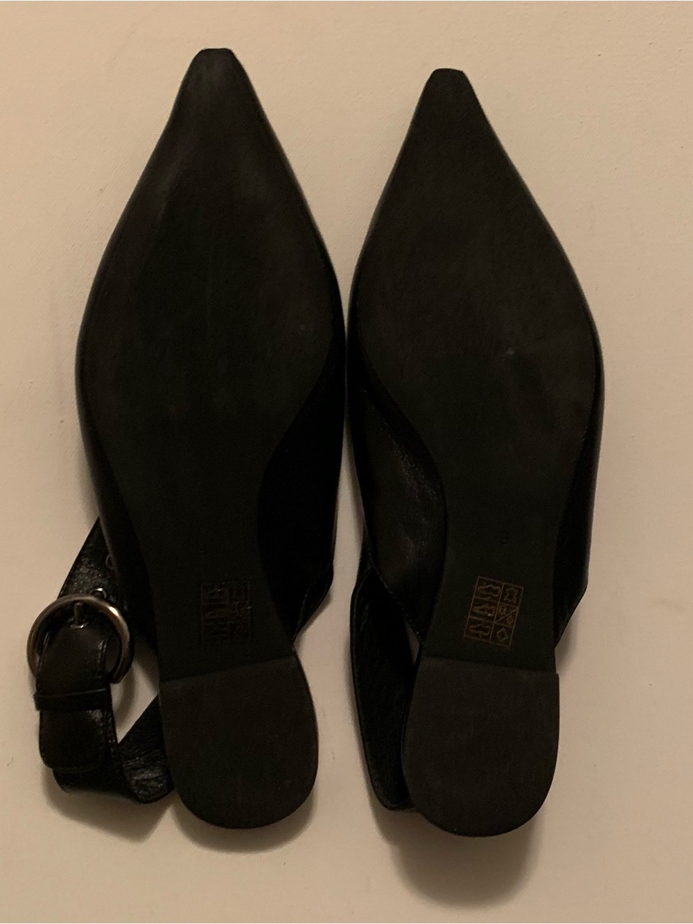 Jeffrey Campbell Black Pointed Slingback Flats 9 - Picture 8 of 8